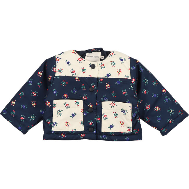 Babys Heaven 2-Tone Snap Jacket, Midnight Navy & Vanilla Cream