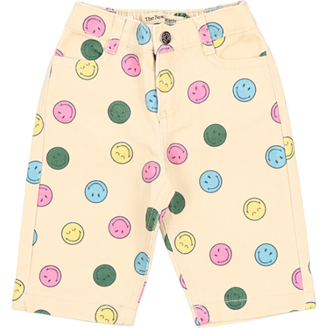 Babys Happy Place Elastic Waistband Pants, Happy Repetition