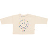 Babys Happy Place Round Neck Long Sleeve T-Shirt, Vanilla Cream - T-Shirts - 1 - thumbnail