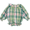 Babys Greenland Raglan Sleeve Snap Romper, Garden Tartan - Rompers - 2