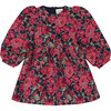 Damascena Billowy Sleeve A-Line Dress, Roses Tapestry - Dresses - 1 - thumbnail