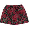 Damascena Elastic Waistband Skirt, Roses Tapestry - Skirts - 2