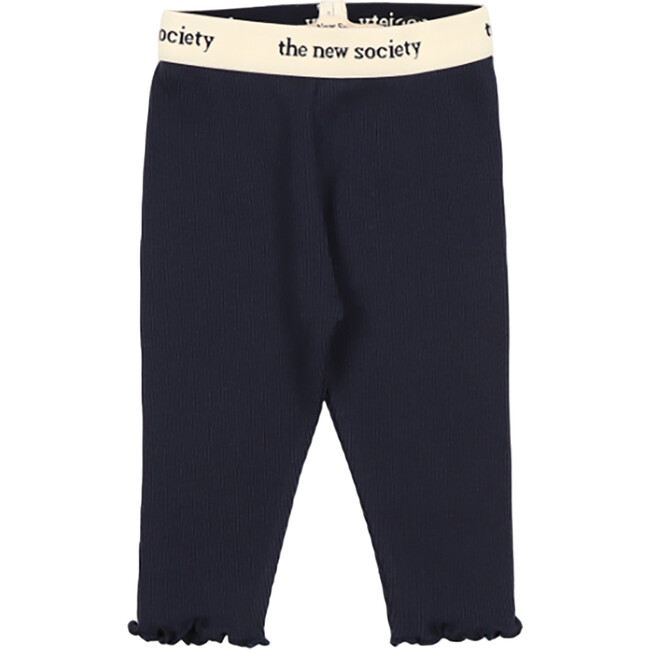 Baby Girls Singapore Elastic Waistband Legging, Midnight Navy