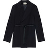 Women's Boston Cinched Waist Belted Blazer, Black - Blazers & Sport Coats - 1 - thumbnail