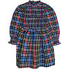 Mars Ruffle Billowy Sleeve Dress, Ruby Dusk Tartan - Dresses - 1 - thumbnail