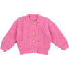 Babys Tampere Round Neck Button Cardigan, Blush Pink - Cardigans - 1 - thumbnail