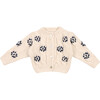 Babys Osaka Ribbed V-Neck Cardigan, Vanilla Cream - Cardigans - 1 - thumbnail