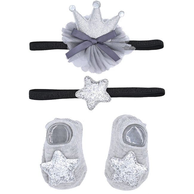 Star & Bow Crown Gift Set, Grey - Mixed Gift Sets - 1