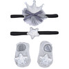 Star & Bow Crown Gift Set, Grey - Mixed Gift Sets - 1 - thumbnail