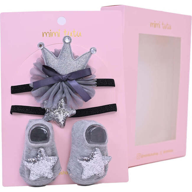 Star & Bow Crown Gift Set, Grey - Mixed Gift Sets - 2