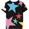 Star Print Logo T-Shirt, Black - T-Shirts - 2