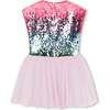 Sleeveless Sequin Jersey Dress, Pink - Dresses - 2