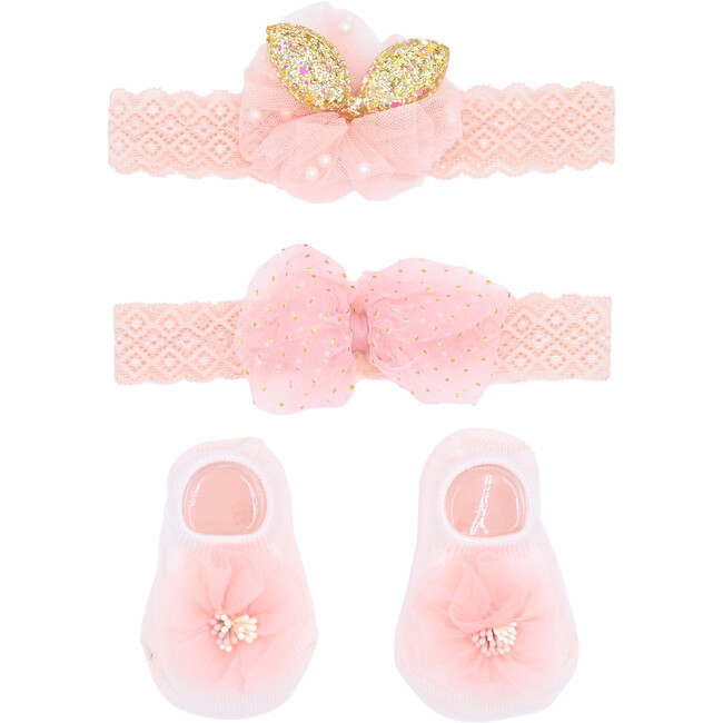 Rose Ribbon & Bow Gift Set, Pink