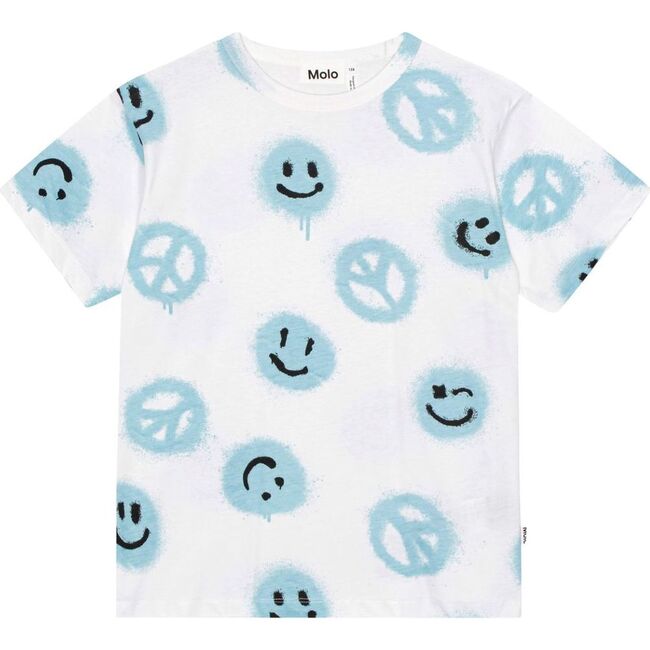 Riley Peace Smiley T-Shirt ,White