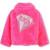 Neon Fleece Coat, Pink - Coats - 6