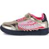 Metallic Wing Sneakers, Gold - Sneakers - 6