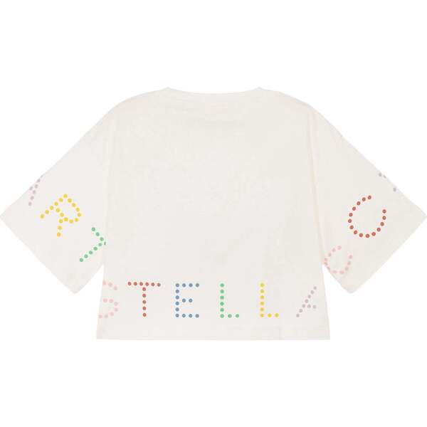 【関税込み】Stella McCartney マルチカラー ビスコース Tシャツ Logo Dot Print T-Shirt, White - Stella McCartney Tops