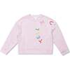 Logo Dot Print Sweatshirt, Pink - Sweatshirts - 1 - thumbnail