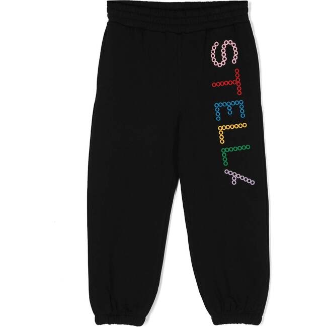 Logo Cotton Sweatpants, Black