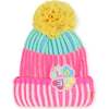 Knitted Pom Beanie, Multicolor - Hats - 1 - thumbnail