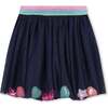 Glitter Lined Tulle Skirt, Navy - Skirts - 1 - thumbnail