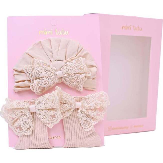 Lace Bow Gift Set, Beige - Mixed Gift Sets - 2