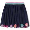 Glitter Lined Tulle Skirt, Navy - Skirts - 2