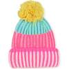 Knitted Pom Beanie, Multicolor - Hats - 3