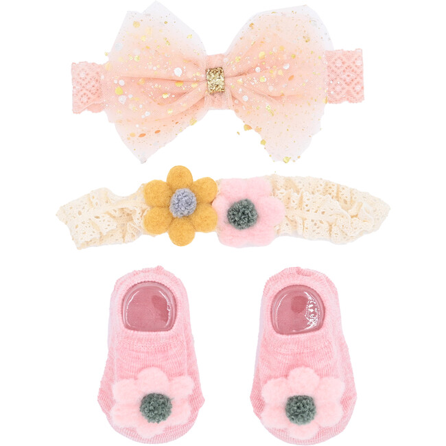 Flower & Bow Gift Set, Multicolor