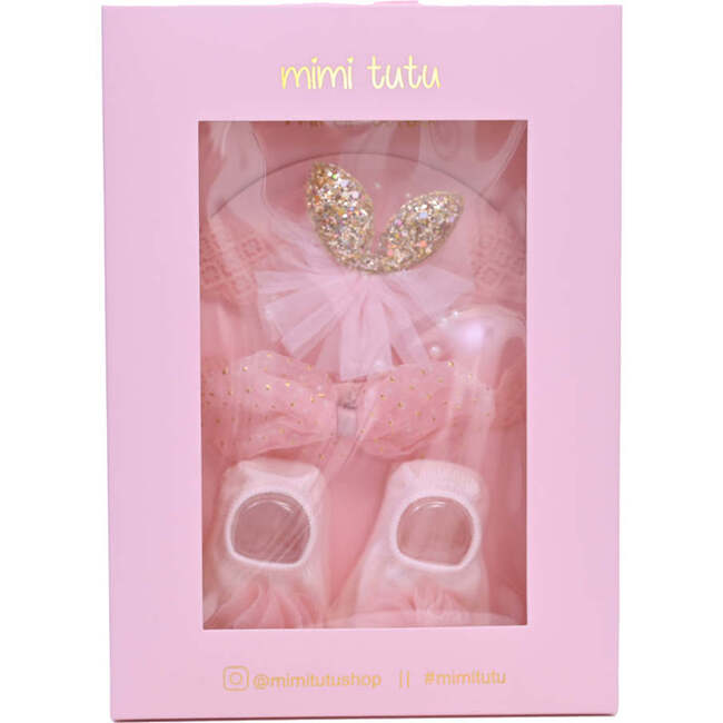 Flower Bow Gold Gift Set, Pink - Mixed Gift Sets - 3