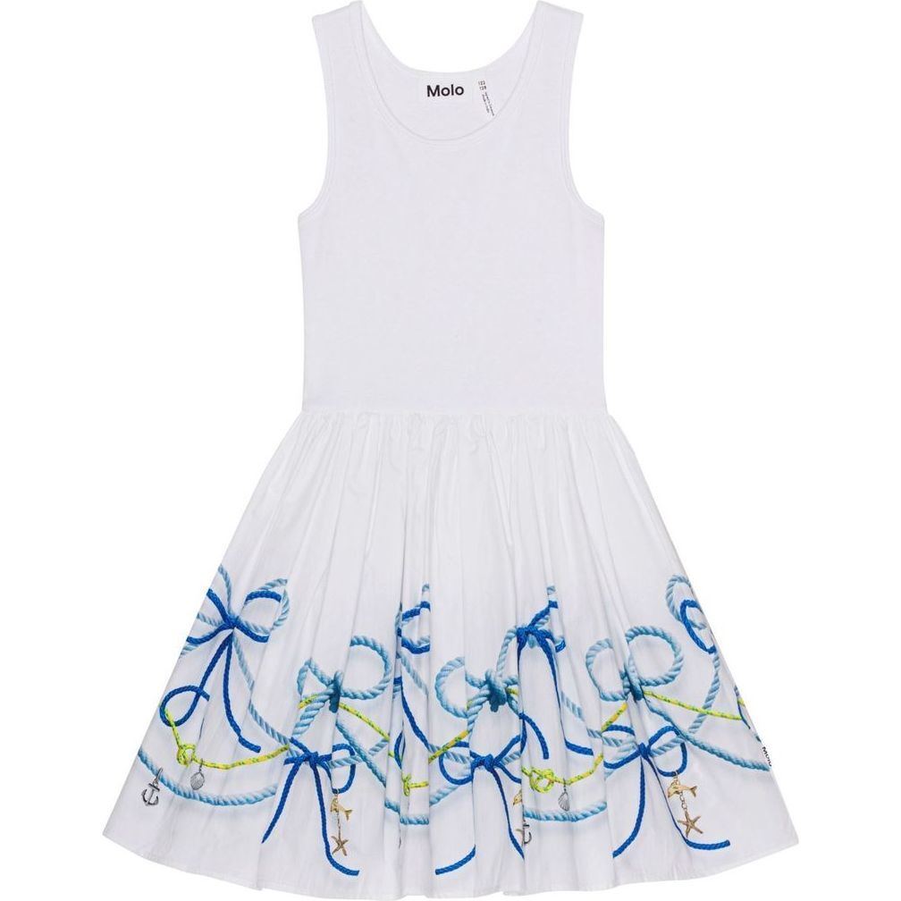 Cassandra Sleeveless Dress, White - Dresses - 1
