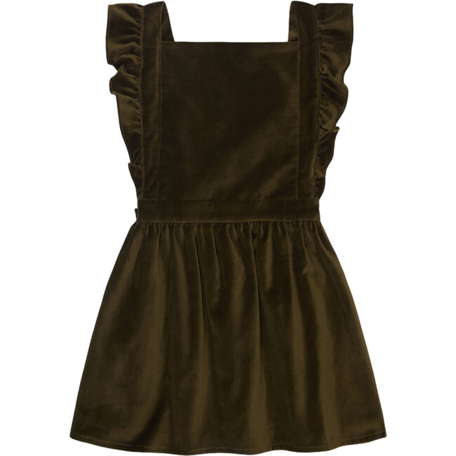 Olive Cora Velvet Girl Pinafore Skirt