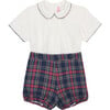 Baby Boy Navy Tartan Pablo Set - Mixed Apparel Set - 1 - thumbnail