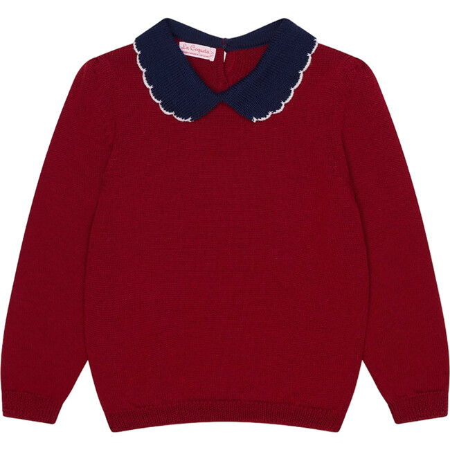 Burgundy Diana Merino Girl Sweater