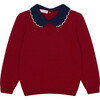 Burgundy Diana Merino Girl Sweater - Cardigans - 1 - thumbnail