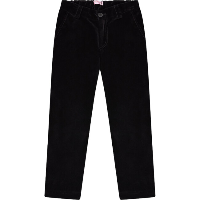 Black Elio Velvet Boy Pants