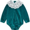 Baby Emerald Lucia Velvet Romper - Rompers - 1 - thumbnail