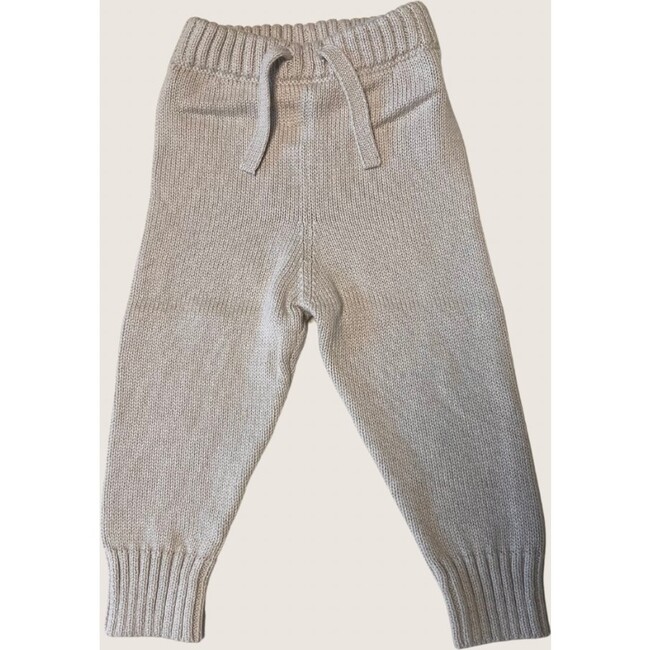 Pima Cotton Knit Jogger, Oatmeal - Pants - 1