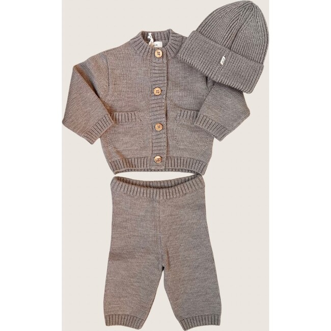 Merino Wool Baby Gift Set, Heather Brown