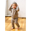 Merino Wool Baby Cardigan, Heather Brown - Cardigans - 4