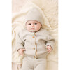 Merino Wool Baby Cardigan, Light Heather Gray - Cardigans - 4