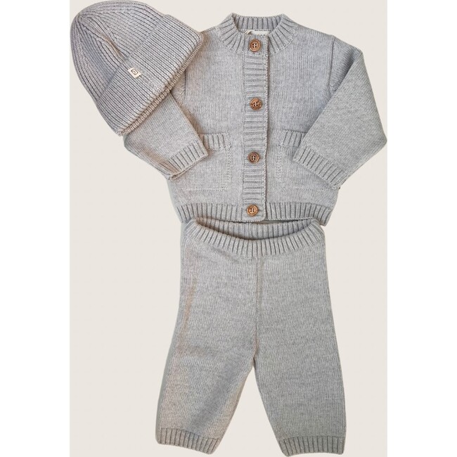 Merino Wool Baby Gift Set, Light Heather Gray