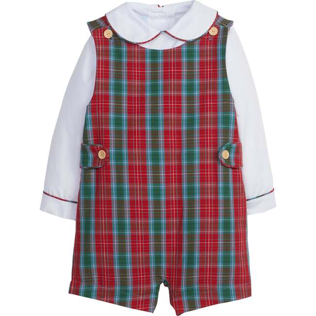 Vintage Button Tab John John Set, Highlands Tartan - Rompers - 1