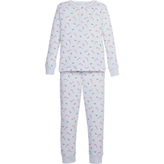 Ruffled Printed Jammies, Candy Cane Lane