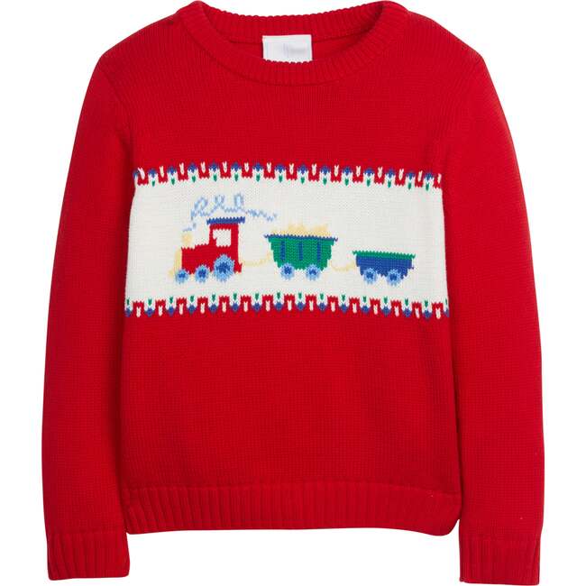 Intarsia Sweater, Train - Sweaters - 1