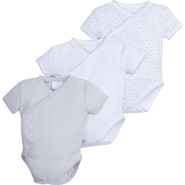 Set of 3 Onesies, Gray