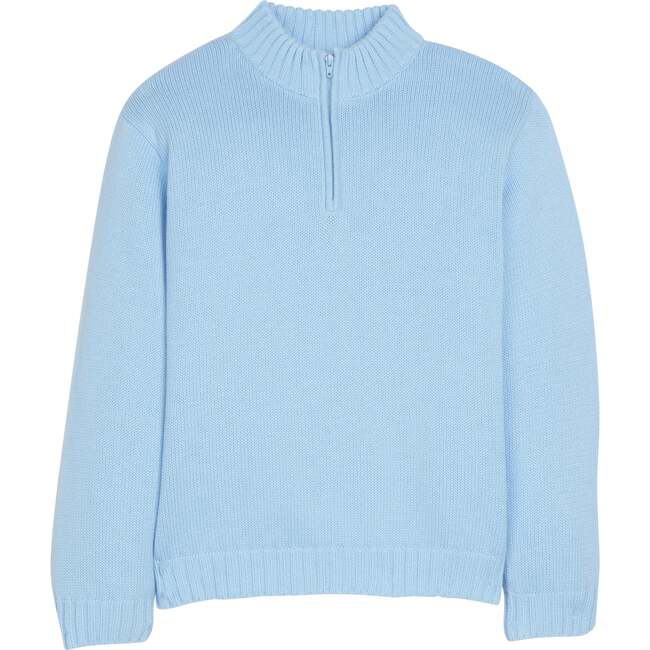 Quarter Zip Sweater, Light Blue