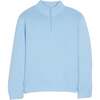 Quarter Zip Sweater, Light Blue - Sweaters - 1 - thumbnail