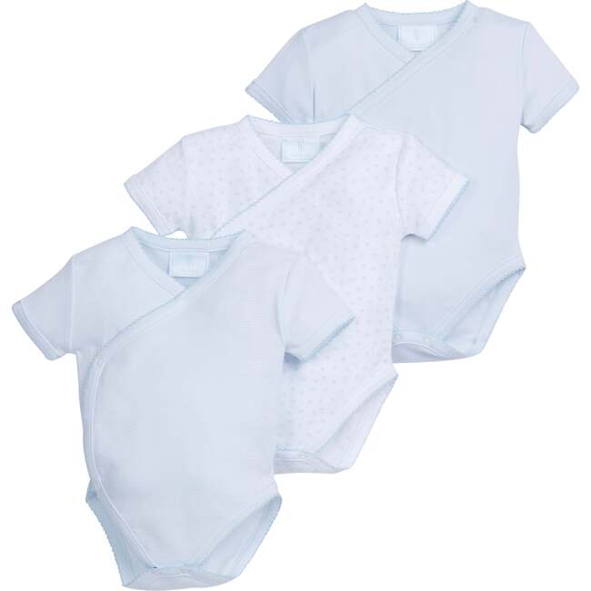 Set of 3 Onesies, Light Blue