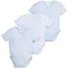 Set of 3 Onesies, Light Blue - Mixed Apparel Set - 1 - thumbnail